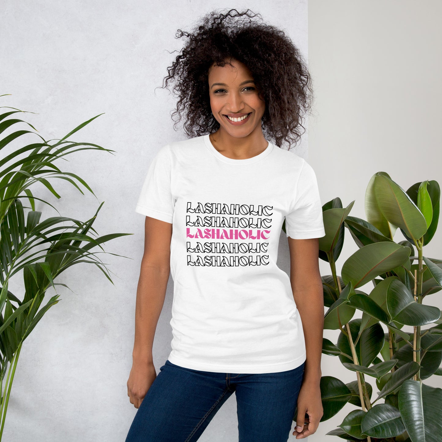 Lashaholic Statement Tee in White