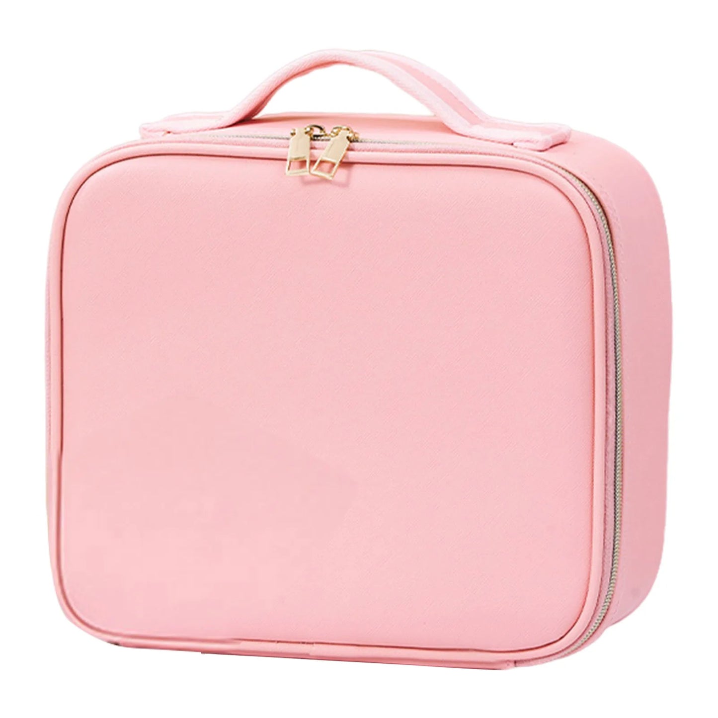 Makeup Bag with LED Lighted Mirror Travel Cosmetic Organizer Adjustable LED Vanity Mirror Women Waterproof Cosmetic Case